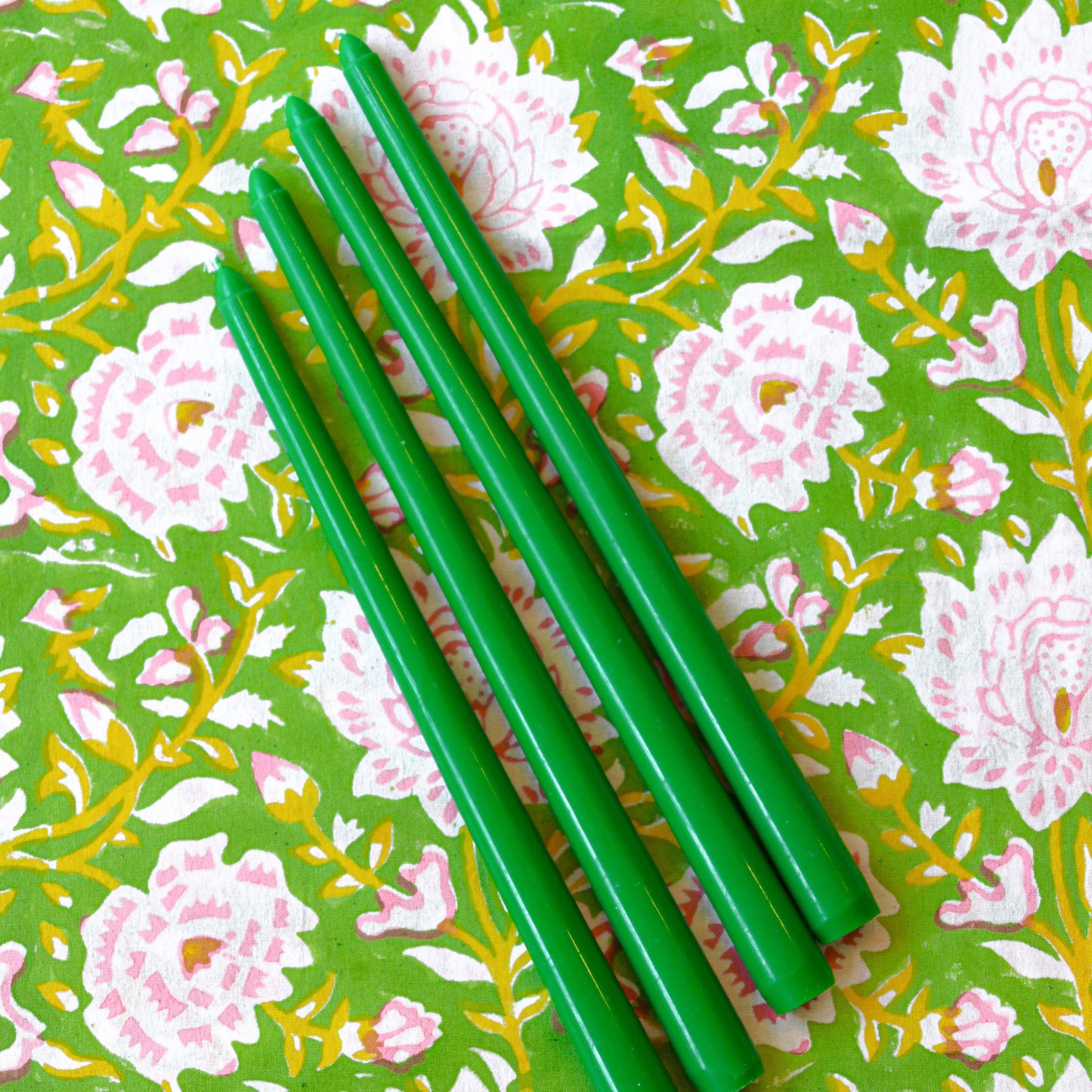 Grass Green Taper Candle - Pack of 4 (Extra Tall)