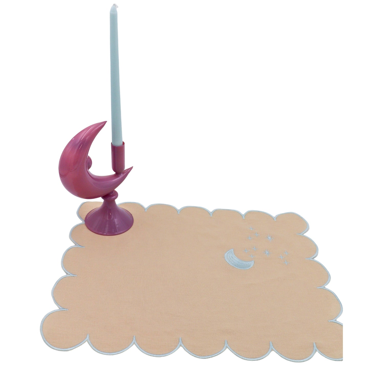 Baby Blue Cloud Taper Candle - Pack of 4 (Extra Tall)
