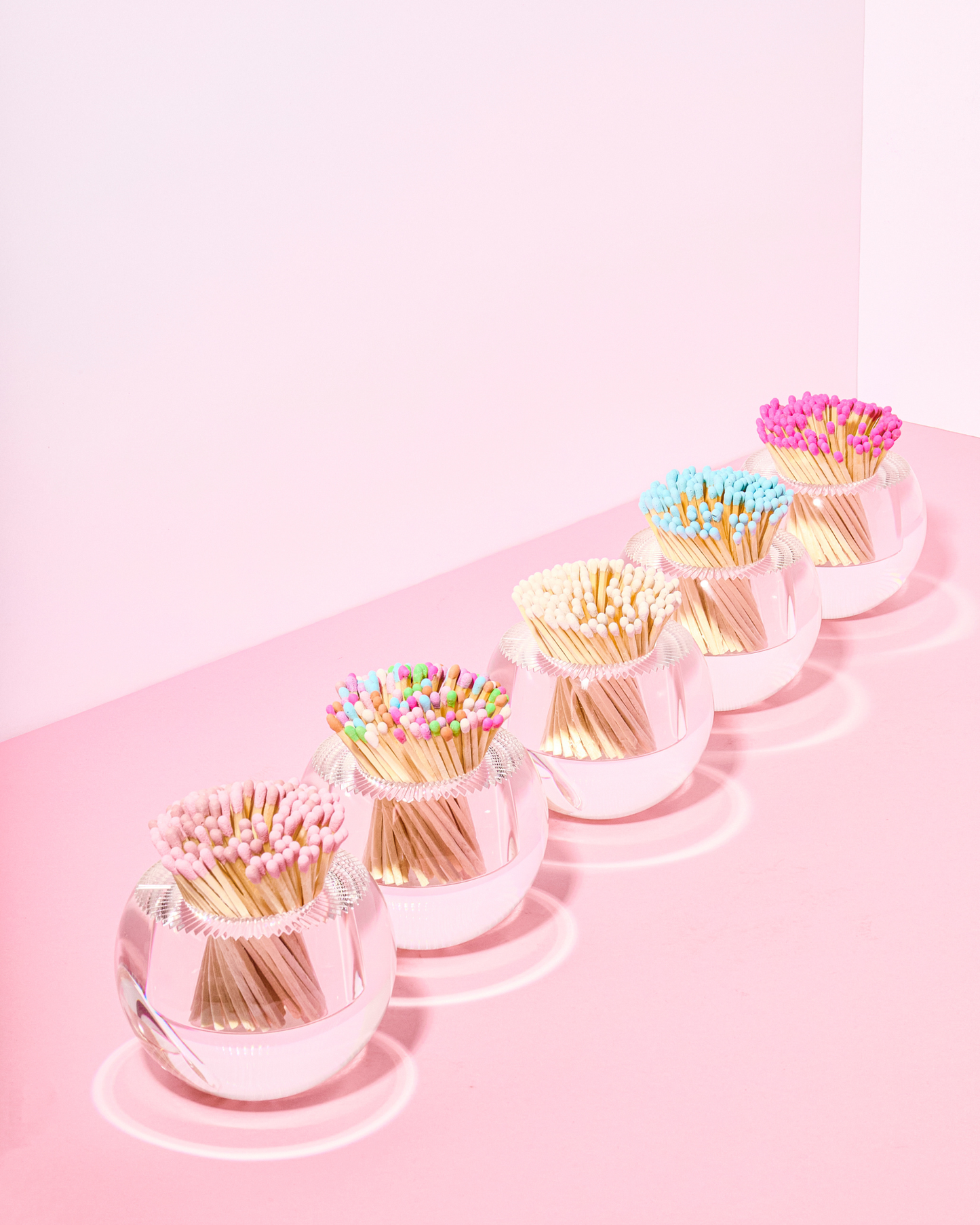 Round Match Striker - Light Pink Matches