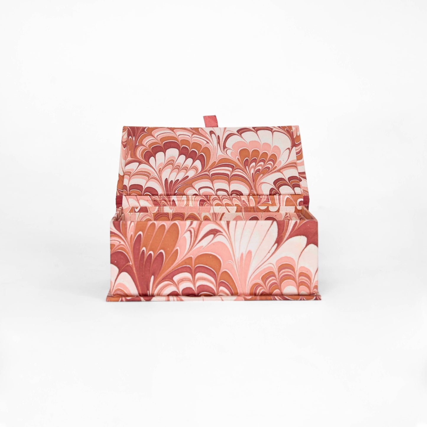 MARBLED KEEPSAKE BOX SET - RED PEACOCK