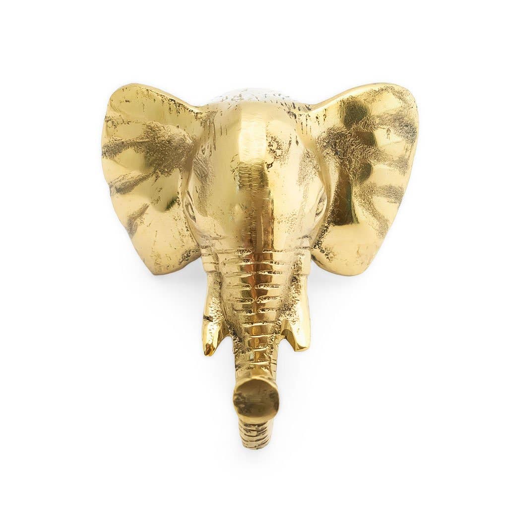 Brass Hook Elephant: Gold