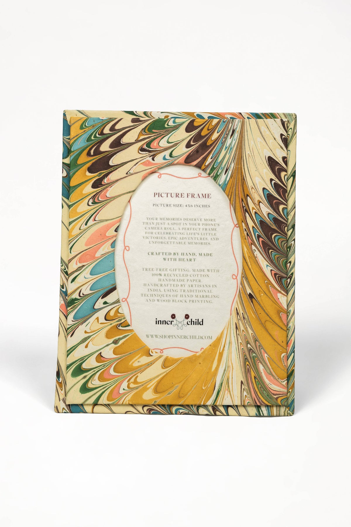 Flatiron Feathers Marbled Picture Frame - 4x6