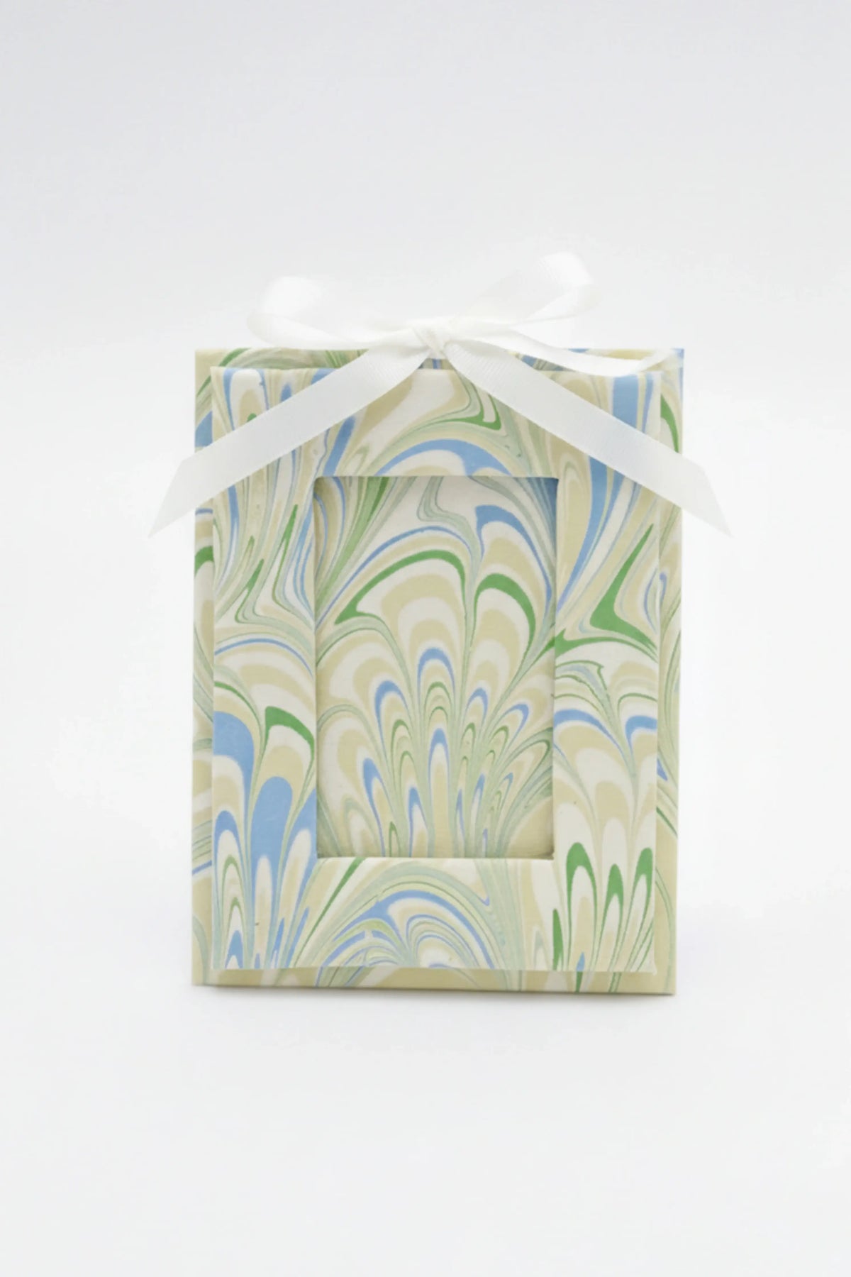 Seaglass Peacock Mini Marbled Picture Frame Ornament