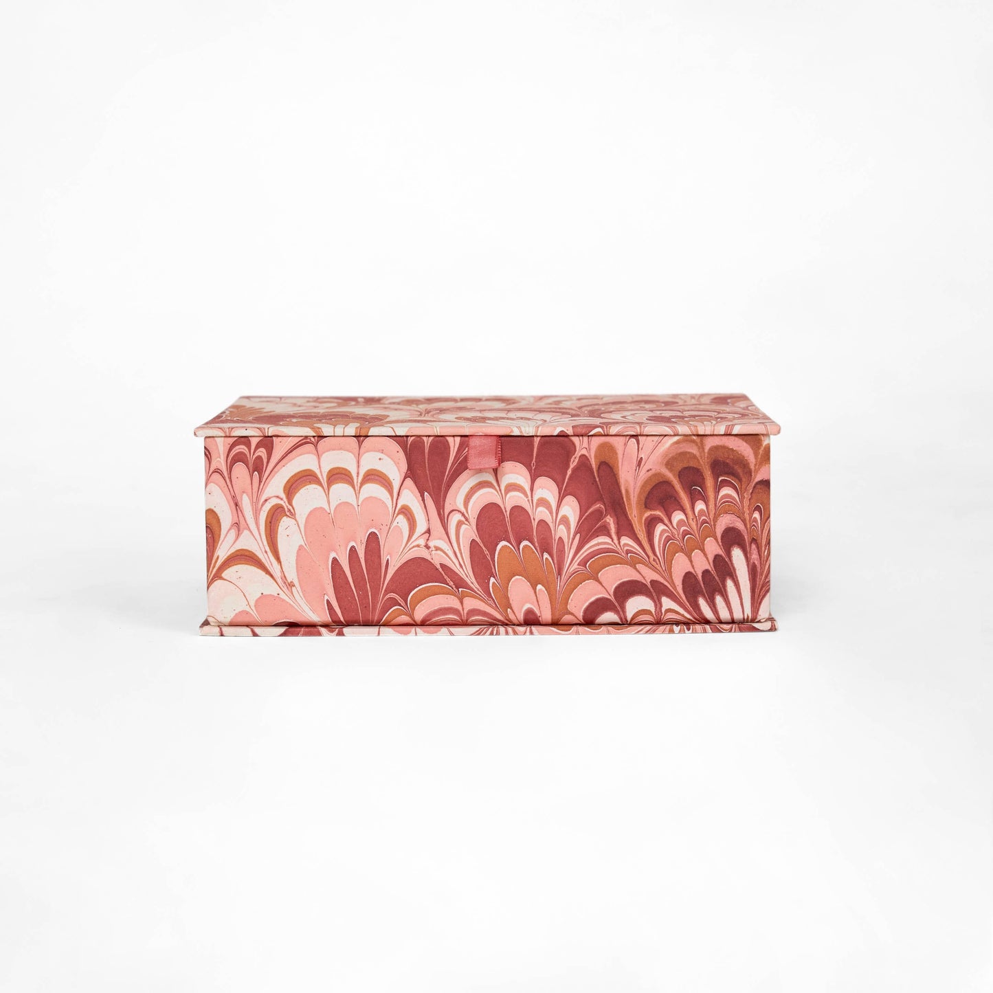 MARBLED KEEPSAKE BOX SET - RED PEACOCK