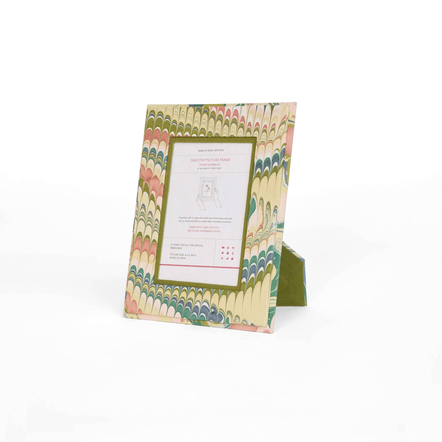 Marbled Tabletop Picture Frame - MOSS MOUNTAIN