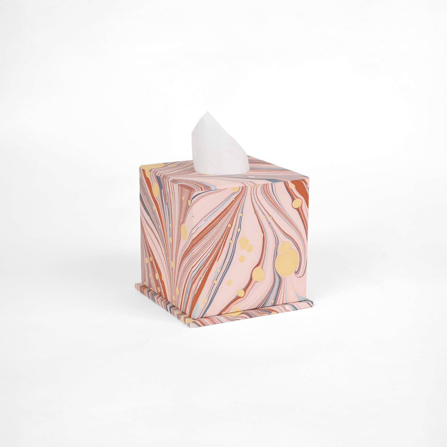 MARBLED LARGE TISSUE BOX - TWILIGHT FIRE WHIRL