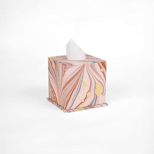 MARBLED LARGE TISSUE BOX - TWILIGHT FIRE WHIRL
