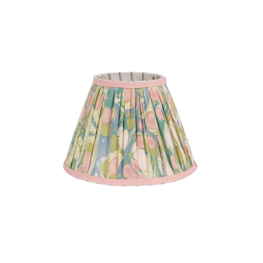 Marbled Fabric Pleated Lampshade - MOSS BUBBLE