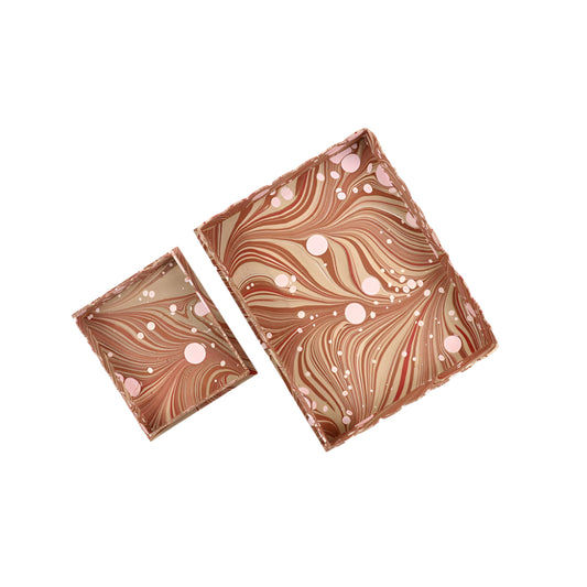 Marbled Scalloped Tray - Small