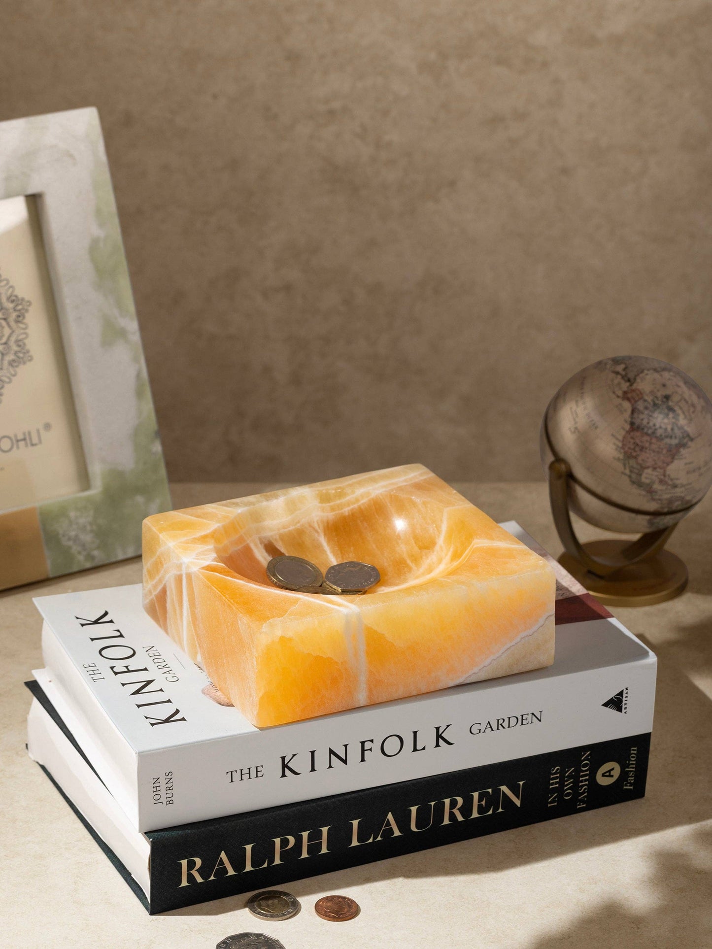 Marigold Onyx Bowl - 7.5" D x 2.5" H