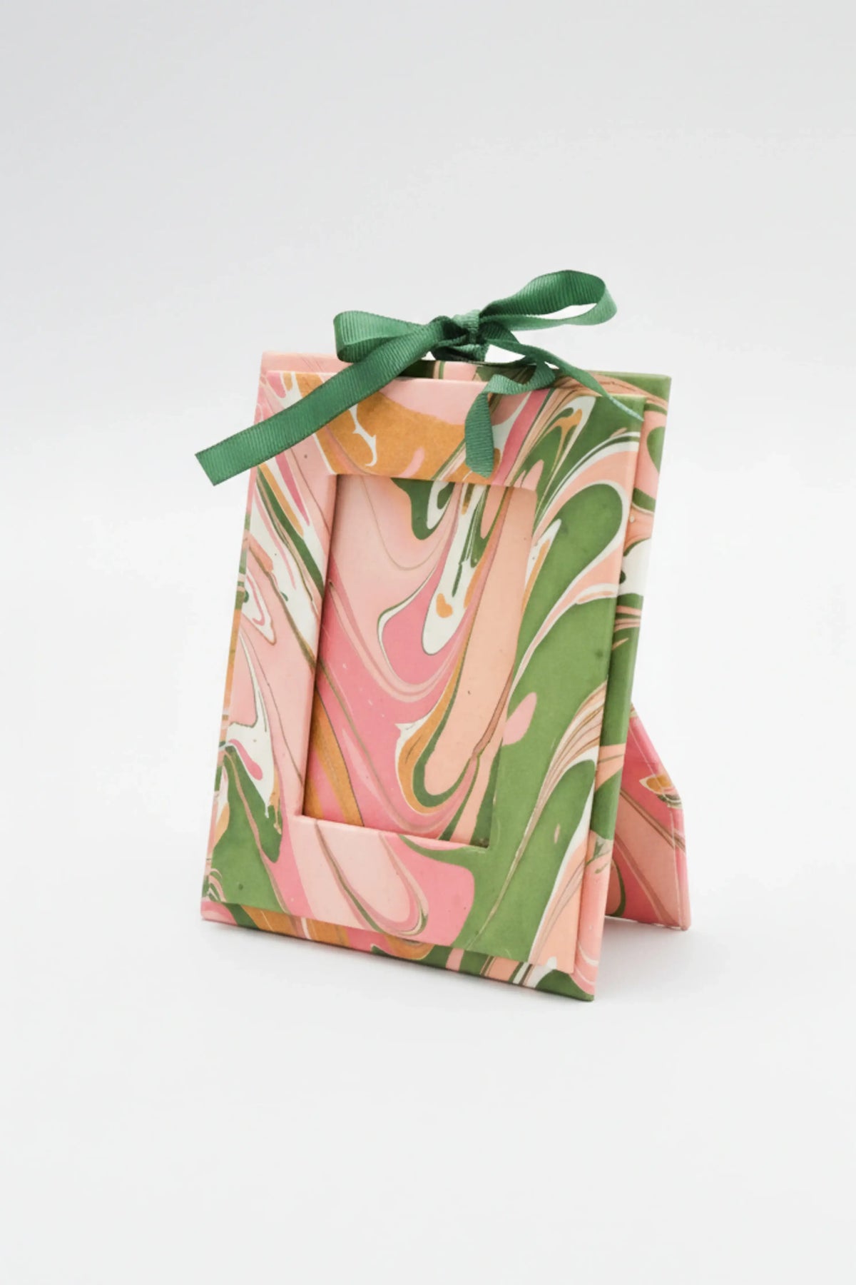 Peony Bloom Mini Marbled Picture Frame Ornament