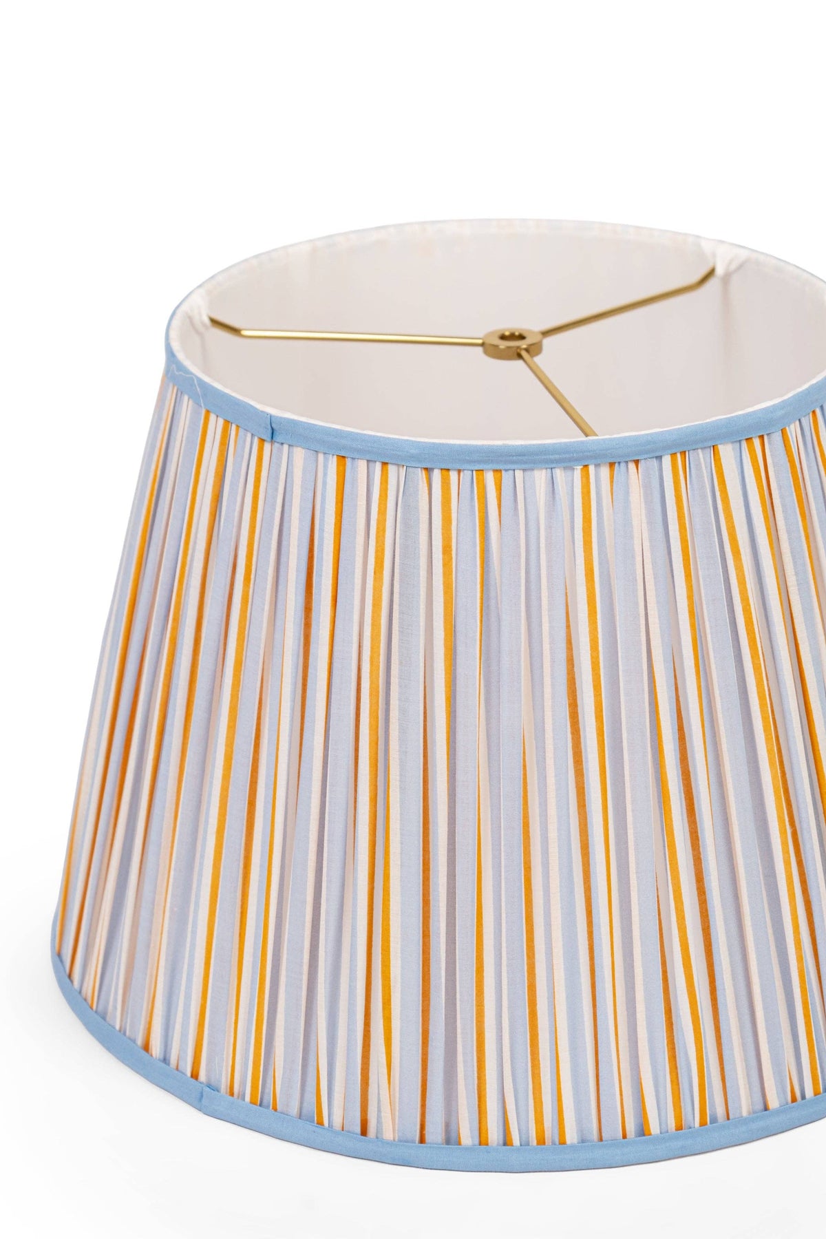Blue + Orange Stripes Lampshade - 16"