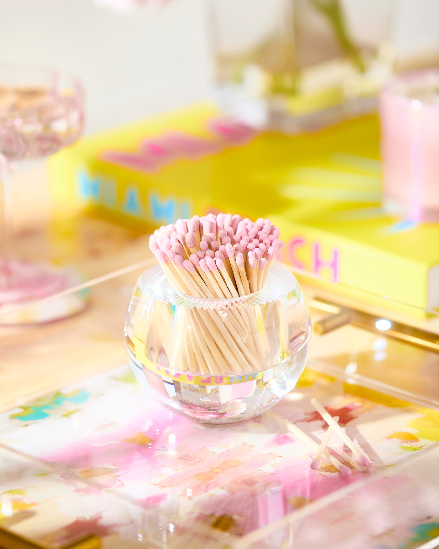 Round Match Striker - Light Pink Matches