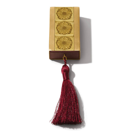 Gilded Brass Matchbox with Mulberry Tassel