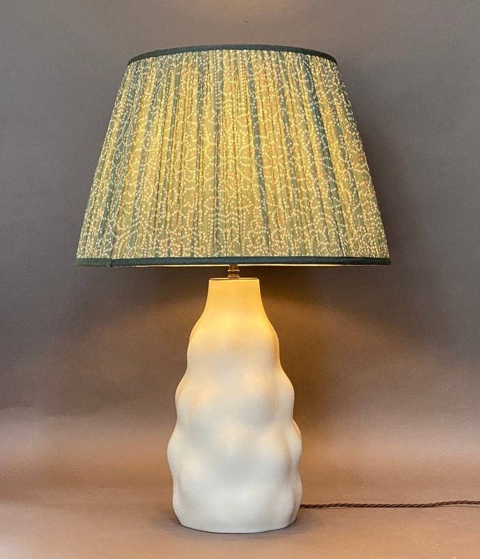 Teal bangla silk lampshade 18 in.