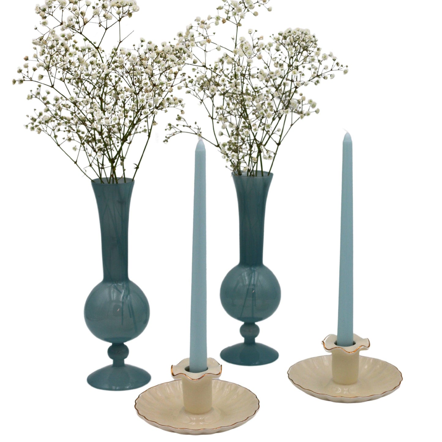 Baby Blue Cloud Taper Candle - Pack of 4 (Extra Tall)