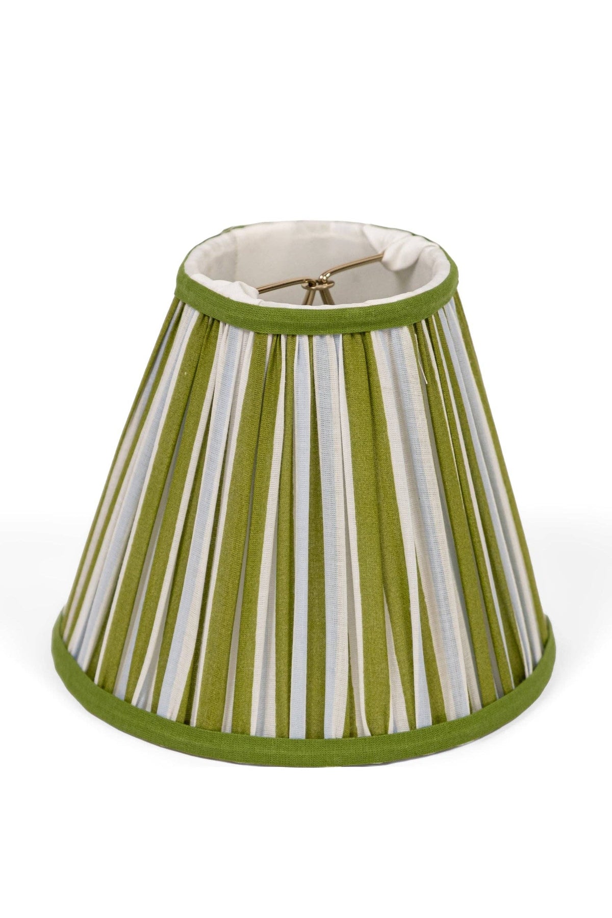 Green + White Stripes Lampshade - 6"